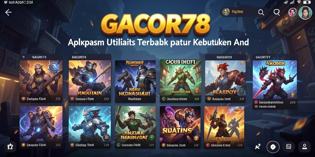 Screenshot utama menunjukkan antarmuka aplikasi Utility GACOR78 yang ramah pengguna.