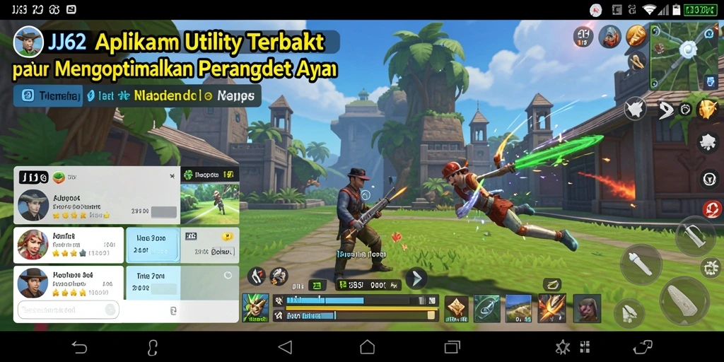 Tampilan antarmuka aplikasi Utility JJ62 yang sederhana dan efisien.