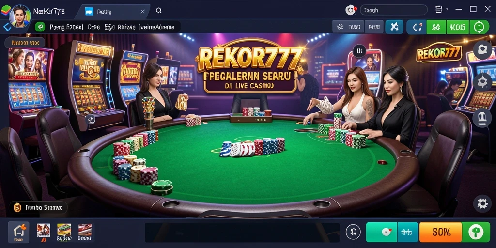 Tampilan gameplay Live Casino yang mengesankan di REKOR777.
